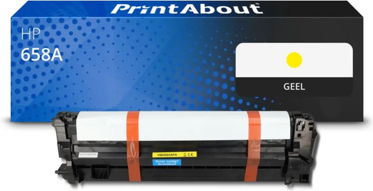 PrintAbout Huismerk HP 658A W2002A Toner Geel - 6.500 pagina's