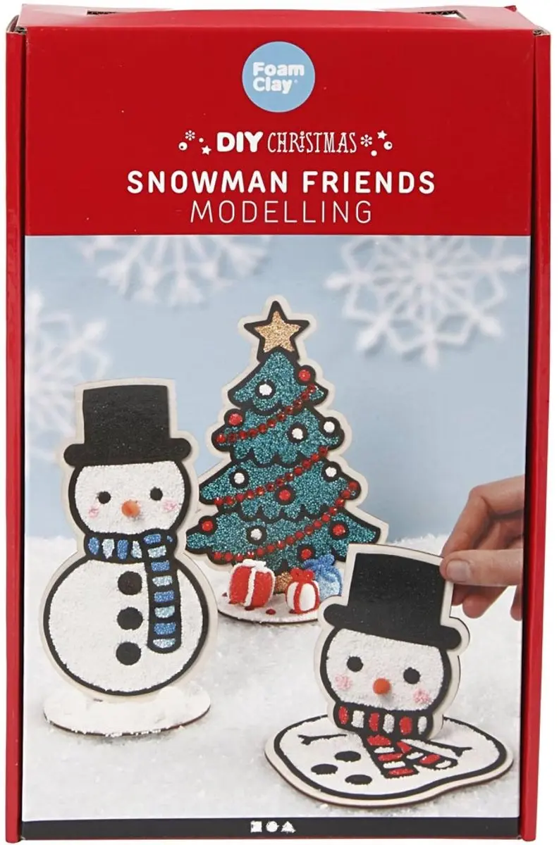 Sneeuwpop met kerstboom, 1 set