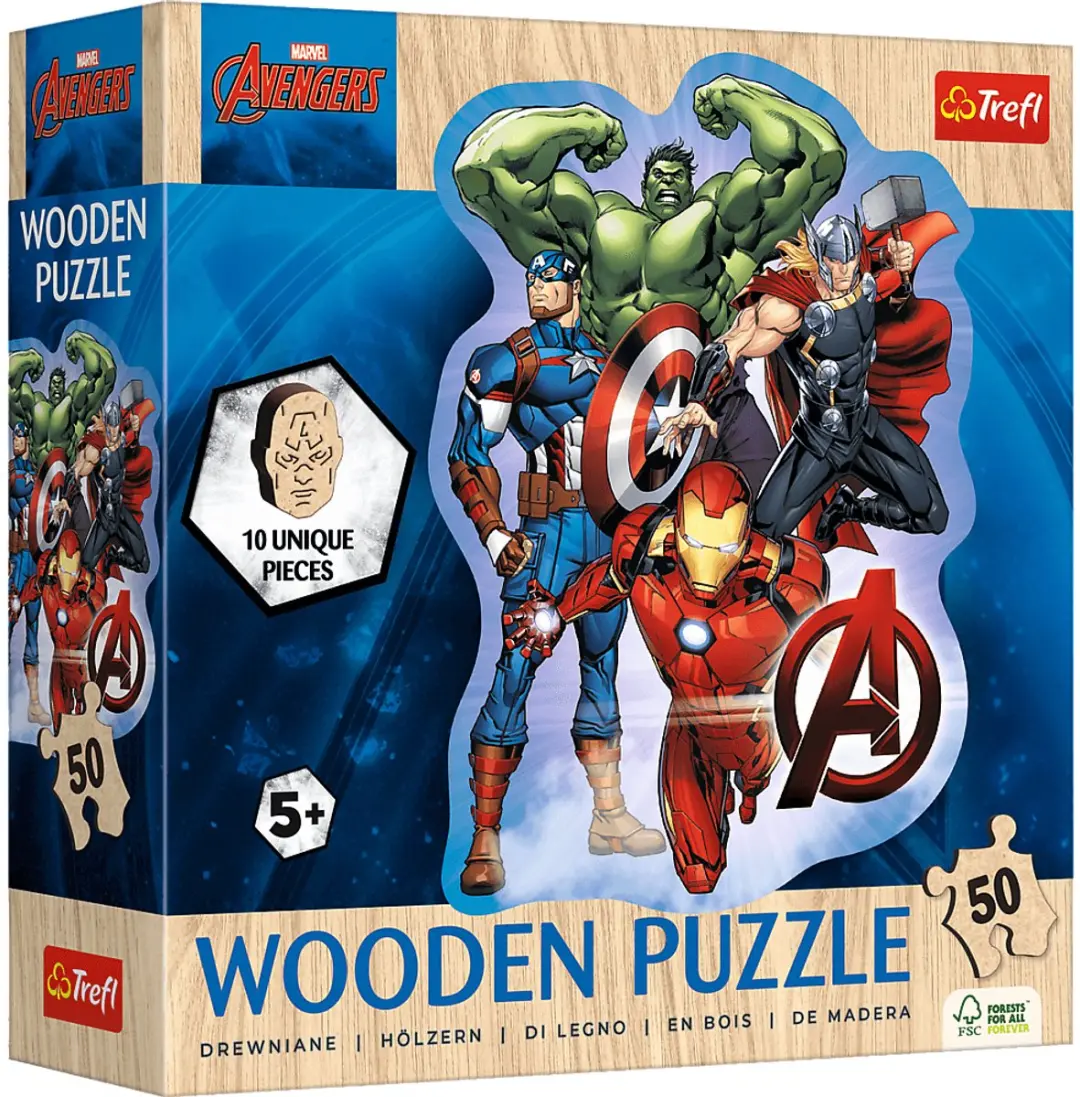 Trefl Marvel Avengers Houten Legpuzzel 50 Stuks