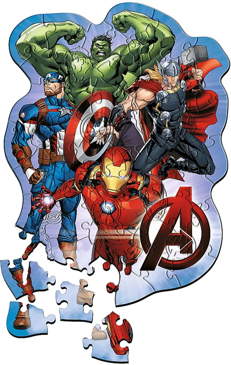 Trefl Marvel Avengers Houten Legpuzzel 50 Stuks - Multikleur