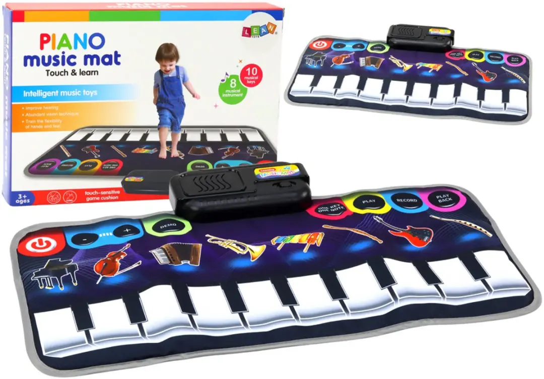 Educatieve muziekmat Pianomuziekinstrumenten
