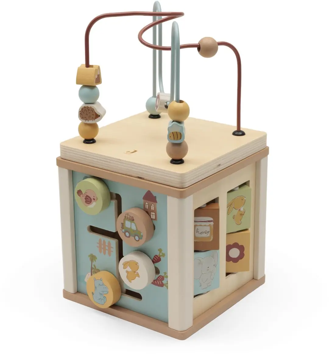 Jollein Houten Activiteitenkubus Jollies - Multicolor - afbeelding 6 van 6