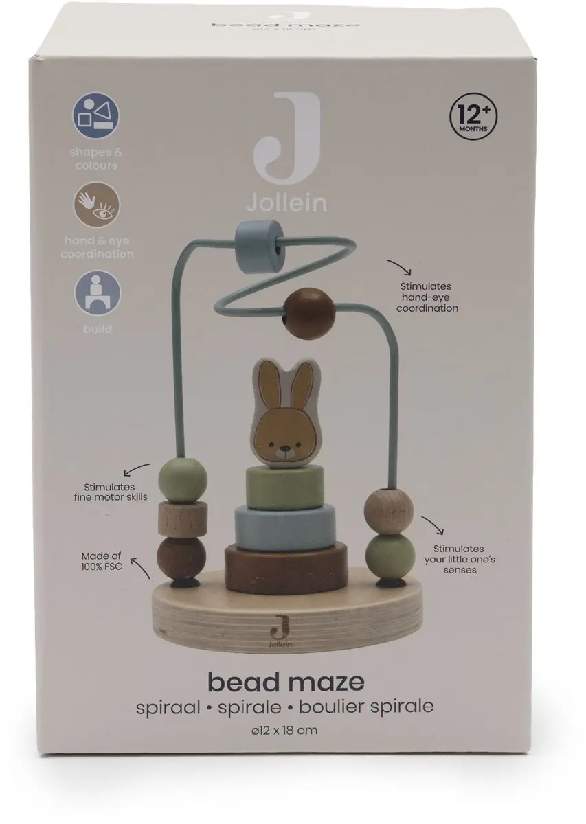 Jollein Houten Spiraal Bunny Luz - Multicolor