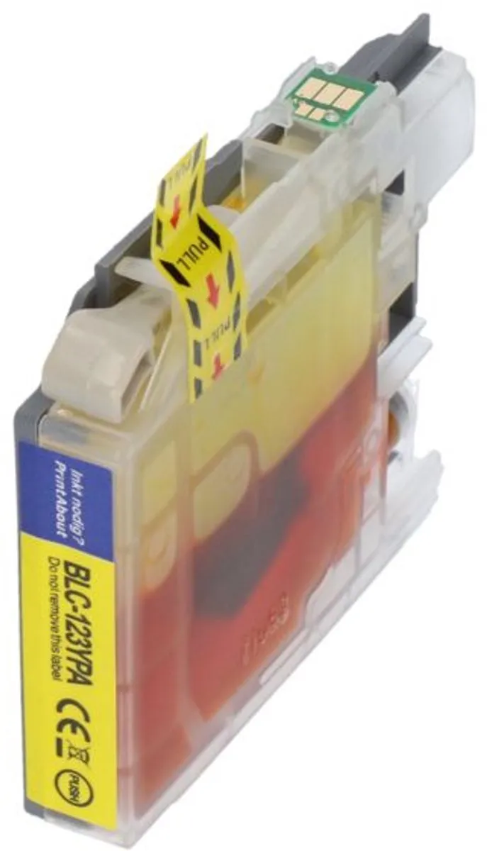 PrintAbout LC-123Y Inktcartridge Geel