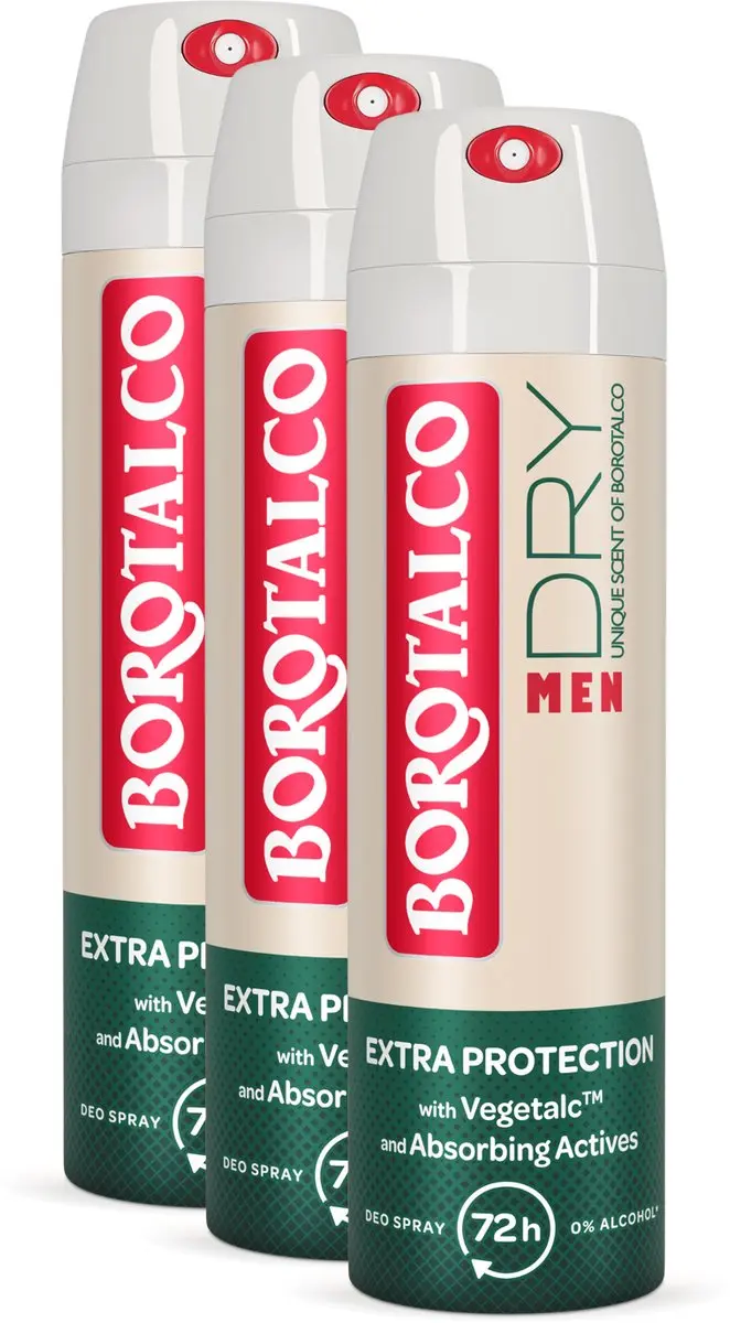 Borotalco Deo Men Original Scent Dry Spray 3x150ml