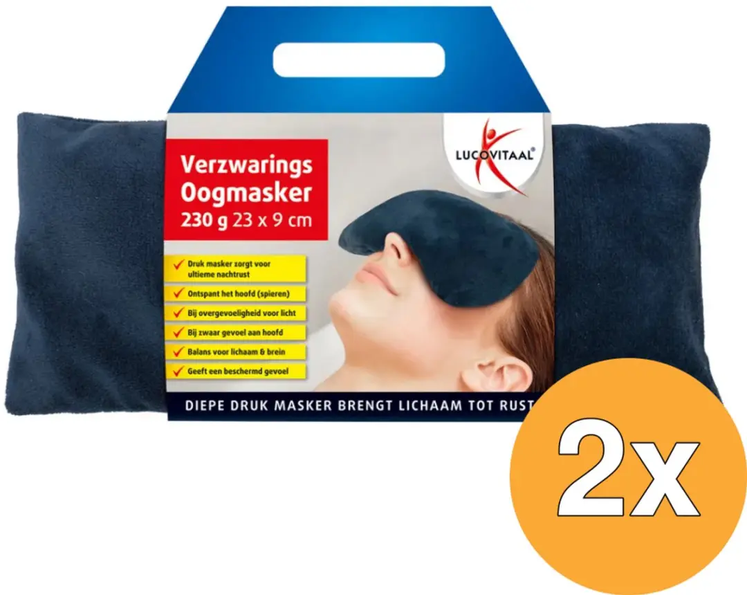 2x Lucovitaal Verzwaringsoogmasker (1 stuk)