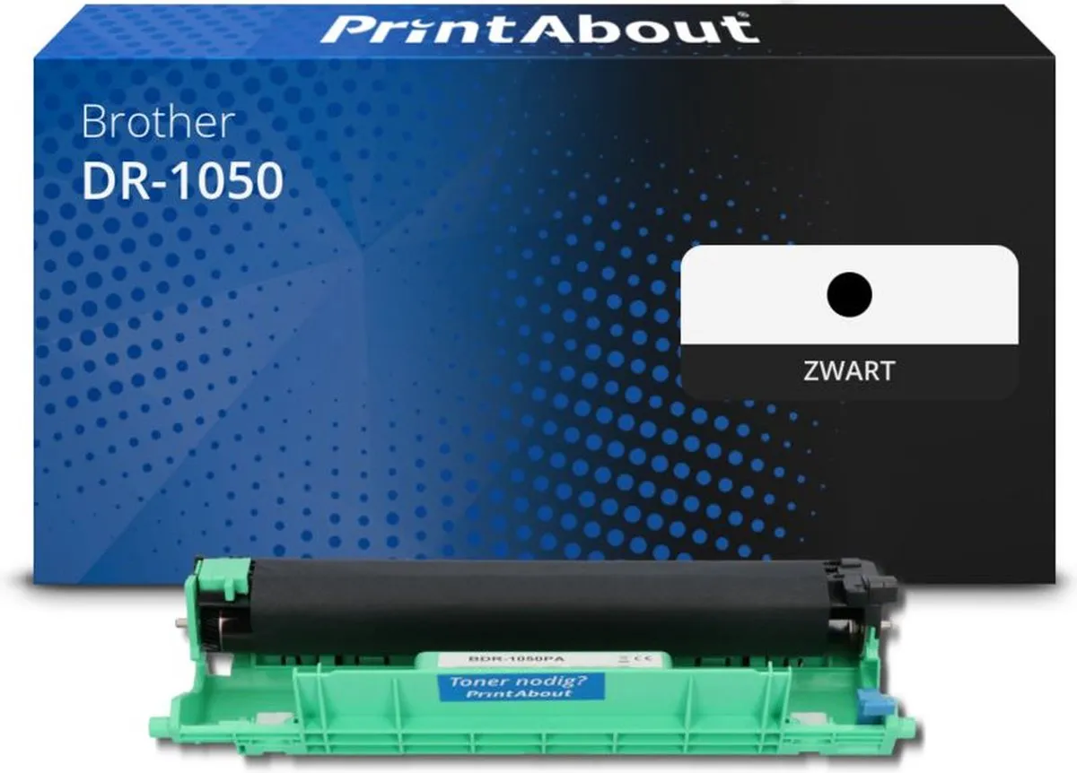 PrintAbout Brother DR-1050 Drum - 10.000 pagina's - Zwart