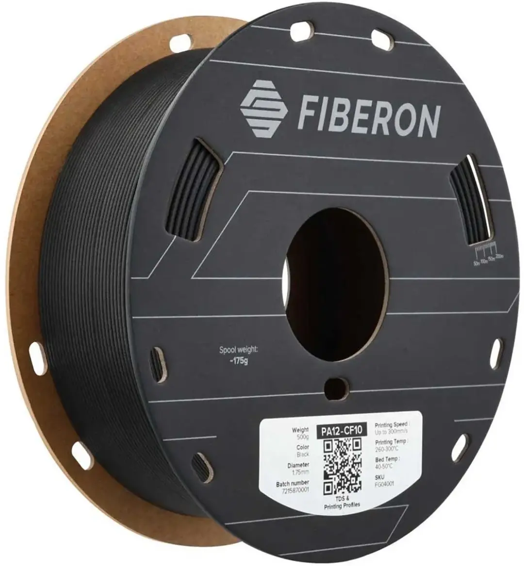 Polymaker Fiberon PA12-CF10 Filament 1.75mm - 0.5kg - Zilver
