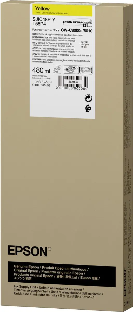 Epson SJIC48P-Y Inktcartridge Geel C13T55P440