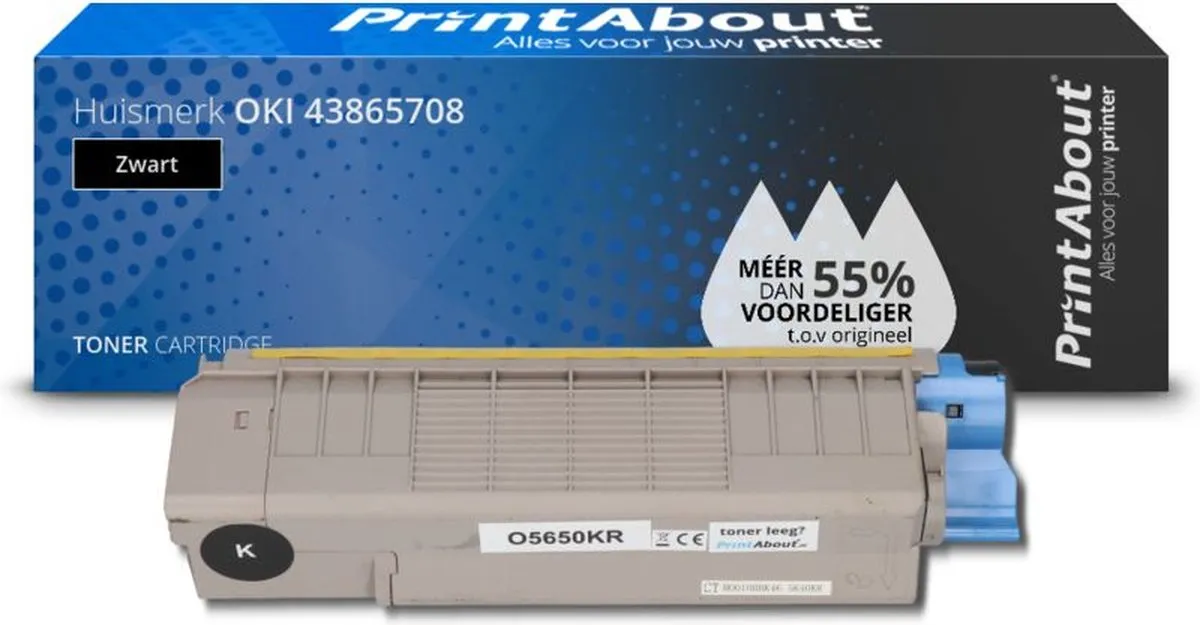 PrintAbout Huismerk OKI 43459329 Toner Geel - 2.750 Pagina's