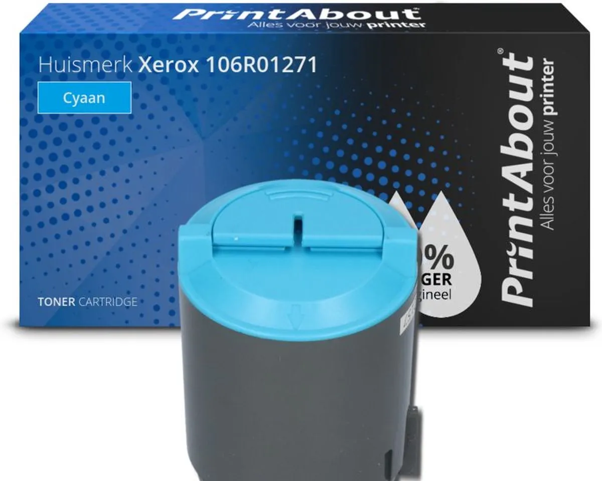 PrintAbout Xerox 106R01271 Toner Cyaan - 1.250 Pagina's