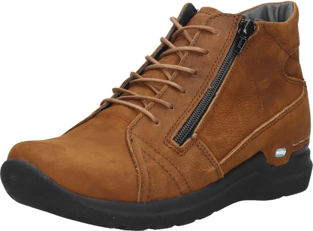 Wolky Why Veterschoenen Hoog 44 - Cognac