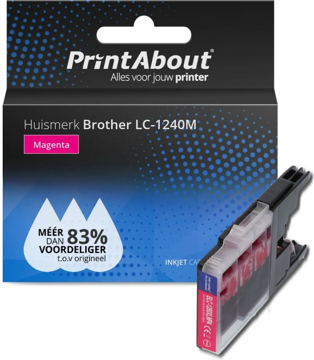 PrintAbout LC-1240M Inktcartridge Magenta - 2250 pagina's