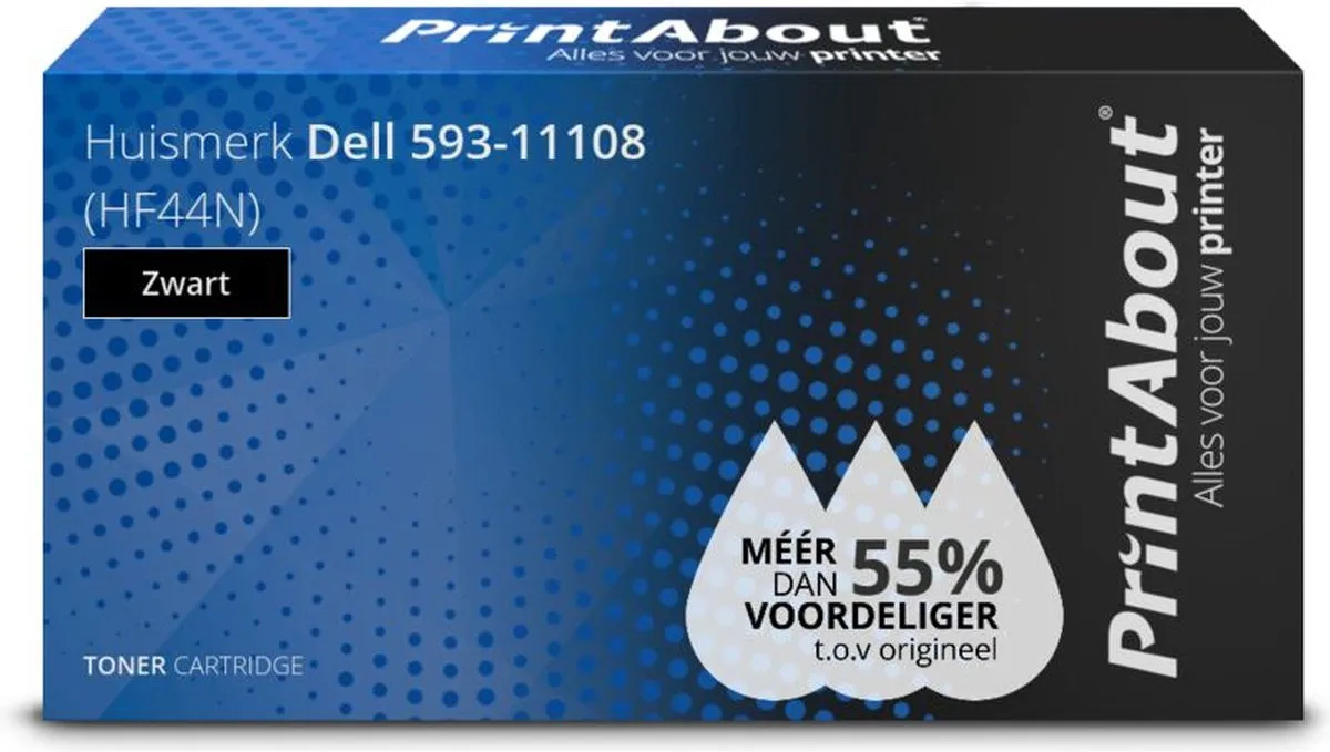 PrintAbout 593-11108-PA Toner Zwart - 1.700 pagina's