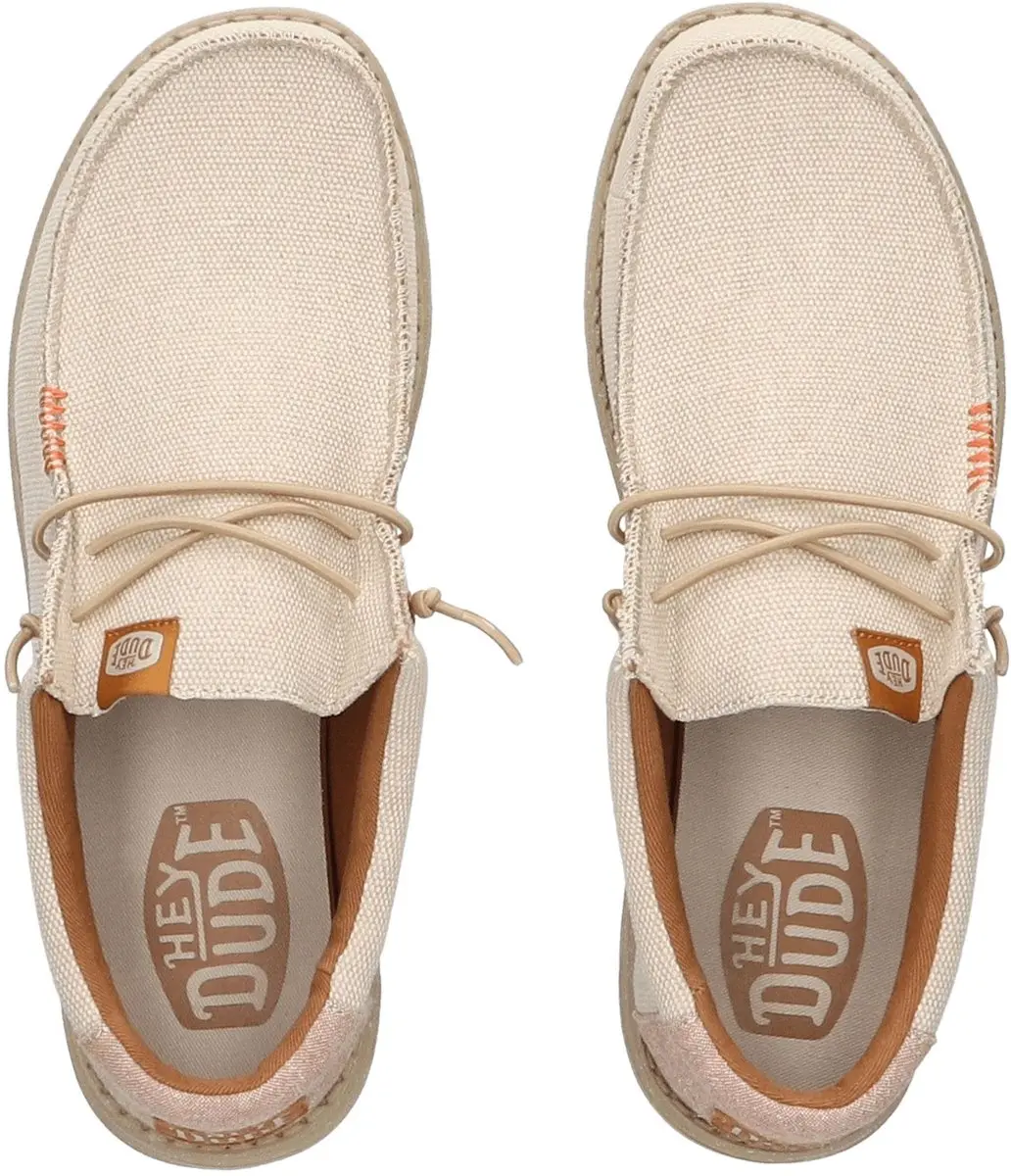 HEYDUDE Wally Coastline Jute Instappers - Beige - Maat 41 - afbeelding 4 van 6