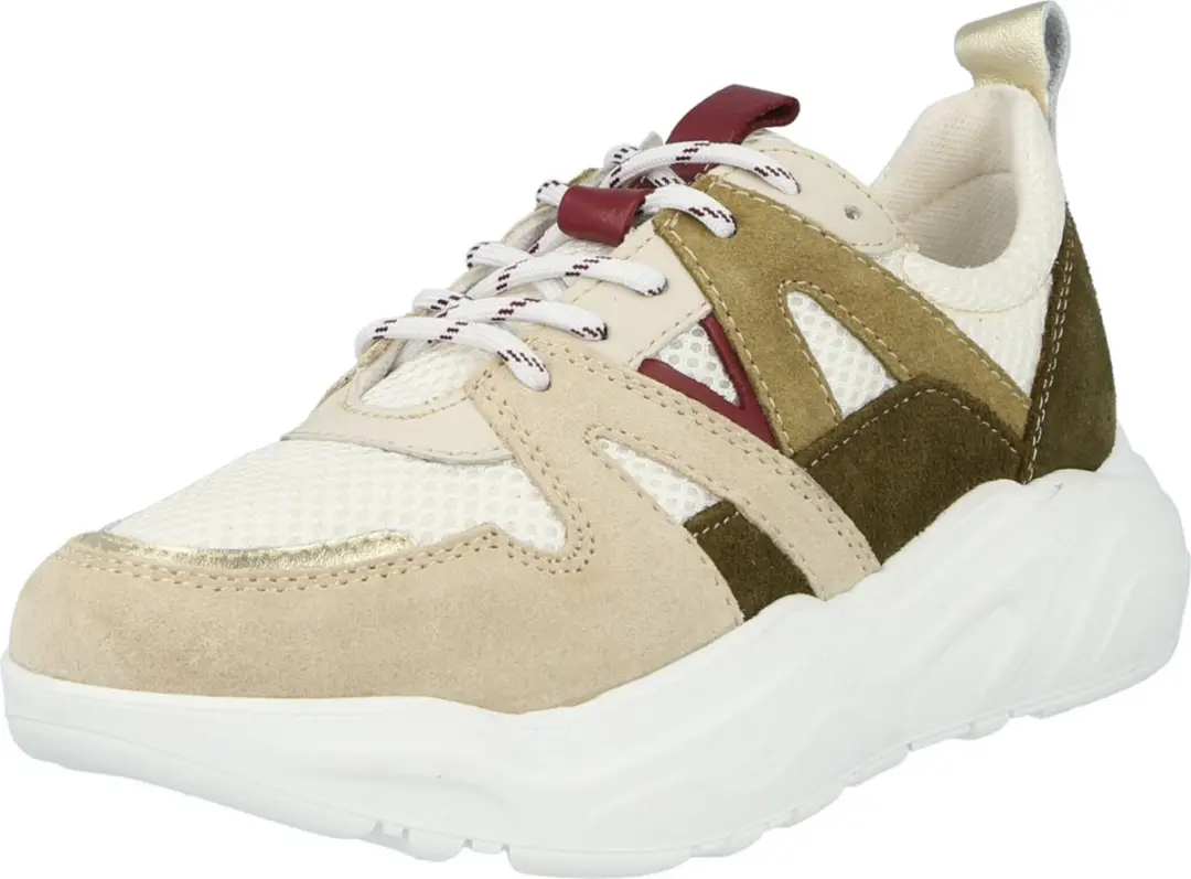 PS Poelman Year Dames Leren Chunky Runner Sneaker van Mesh en Suéde