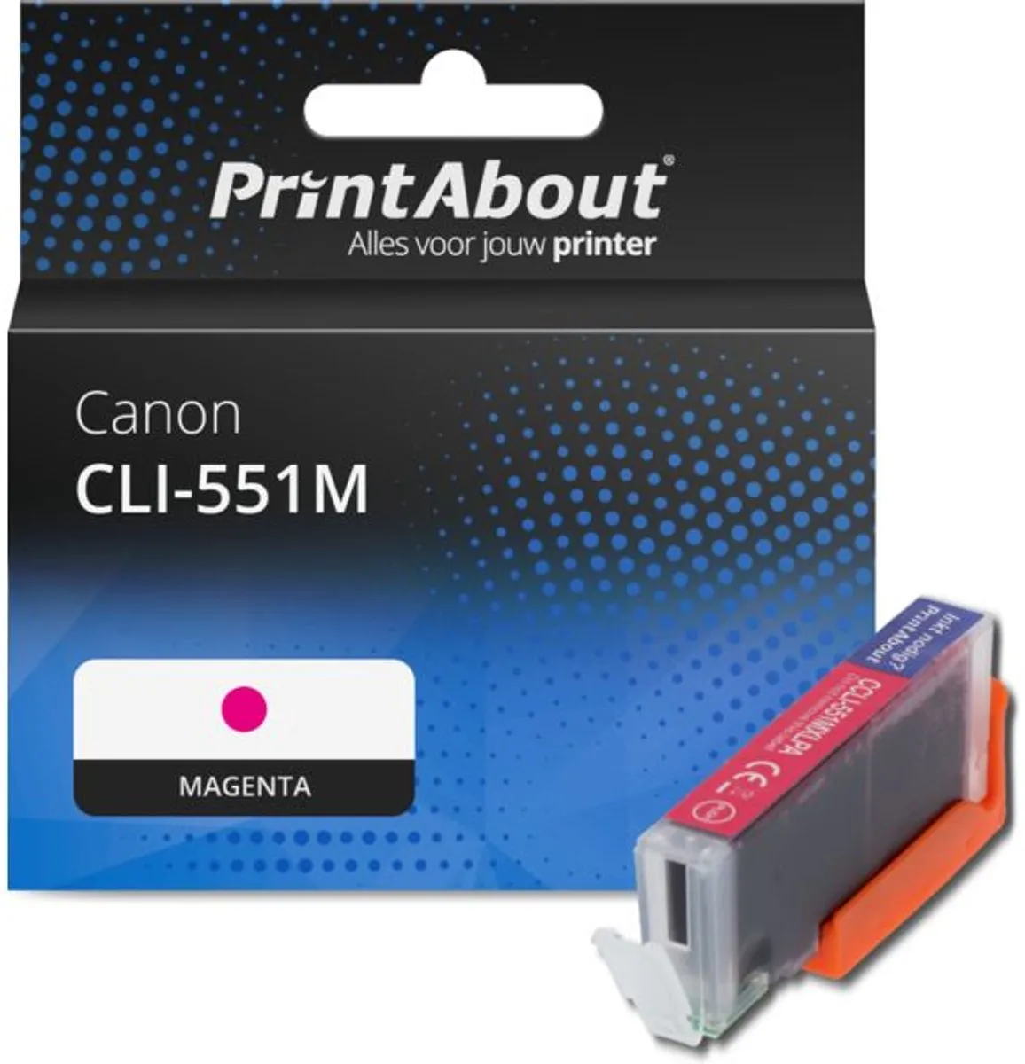 PrintAbout CLI-551M Inktcartridge Magenta - 15ml - o.a. Canon PIXMA