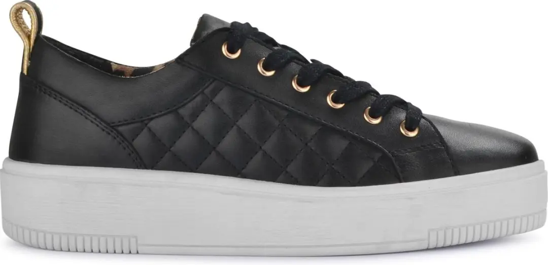 PS Poelman Esquimo Dames Quilted Leren Tennis Sneakers