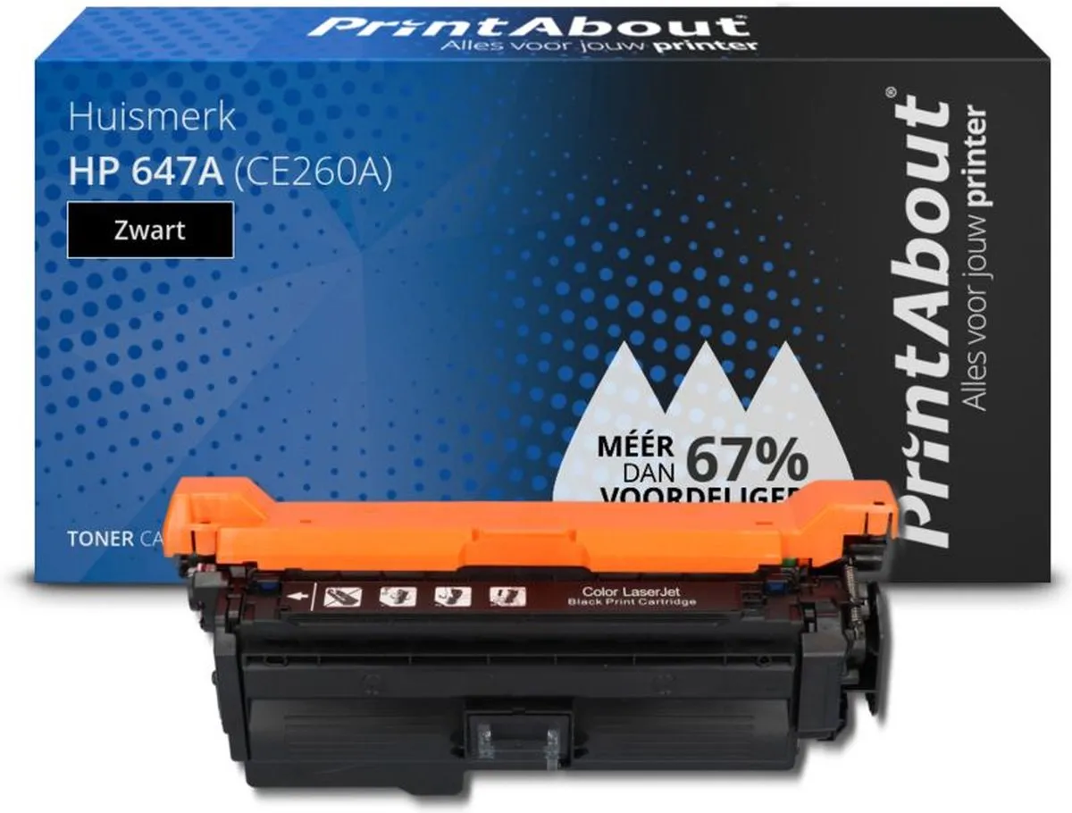 PrintAbout HP 647A CE260A Toner Zwart