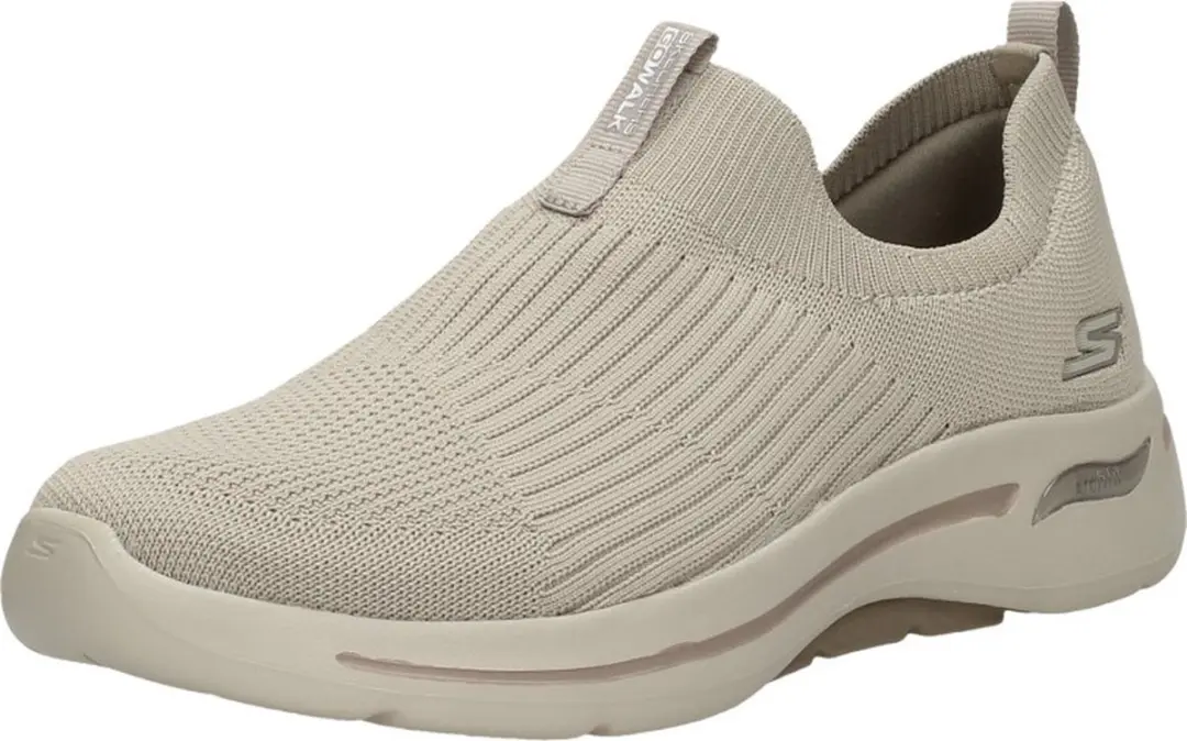 Skechers Go Walk Arch Fit Iconic Sportschoenen - Taupe - afbeelding 3 van 6