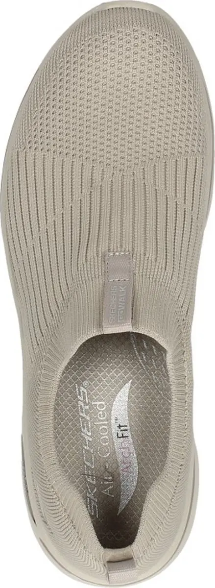 Skechers Go Walk Arch Fit Iconic Sportschoenen - Taupe - afbeelding 4 van 6