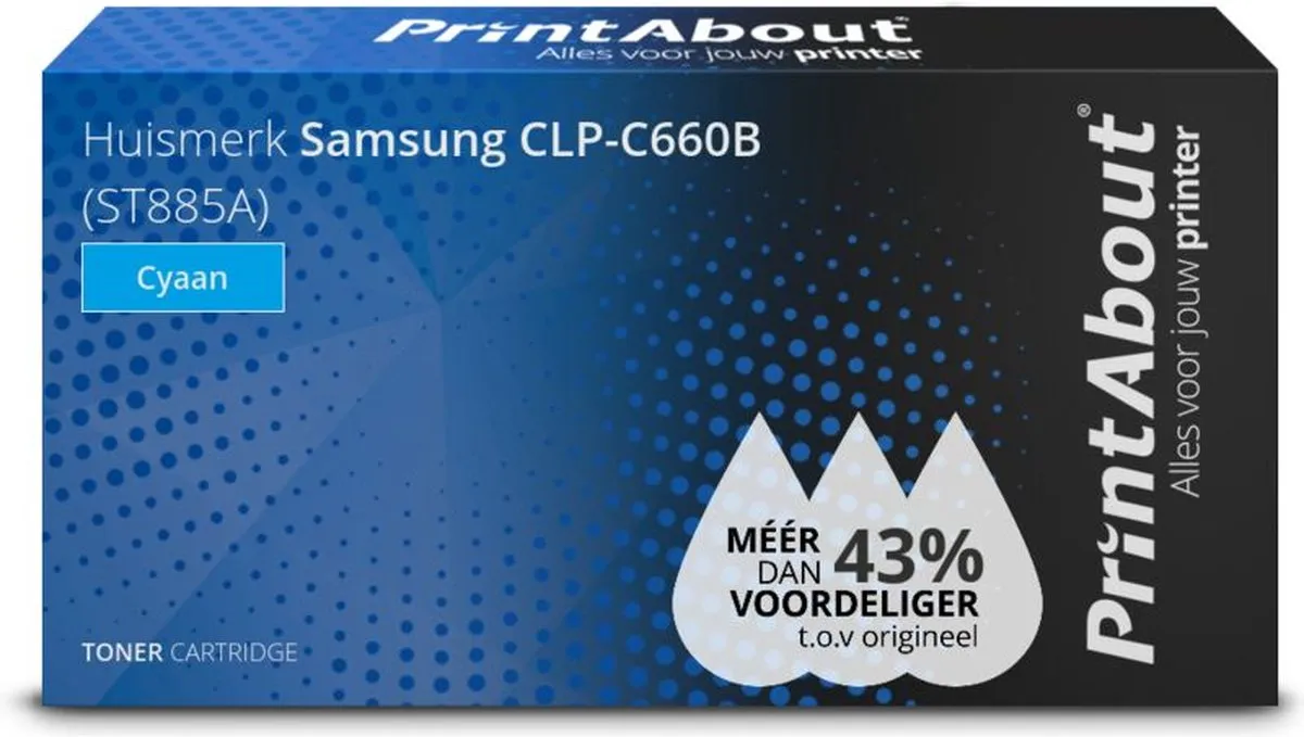 PrintAbout CLP-C660B-PA Toner Cyaan - 5.500 pagina's