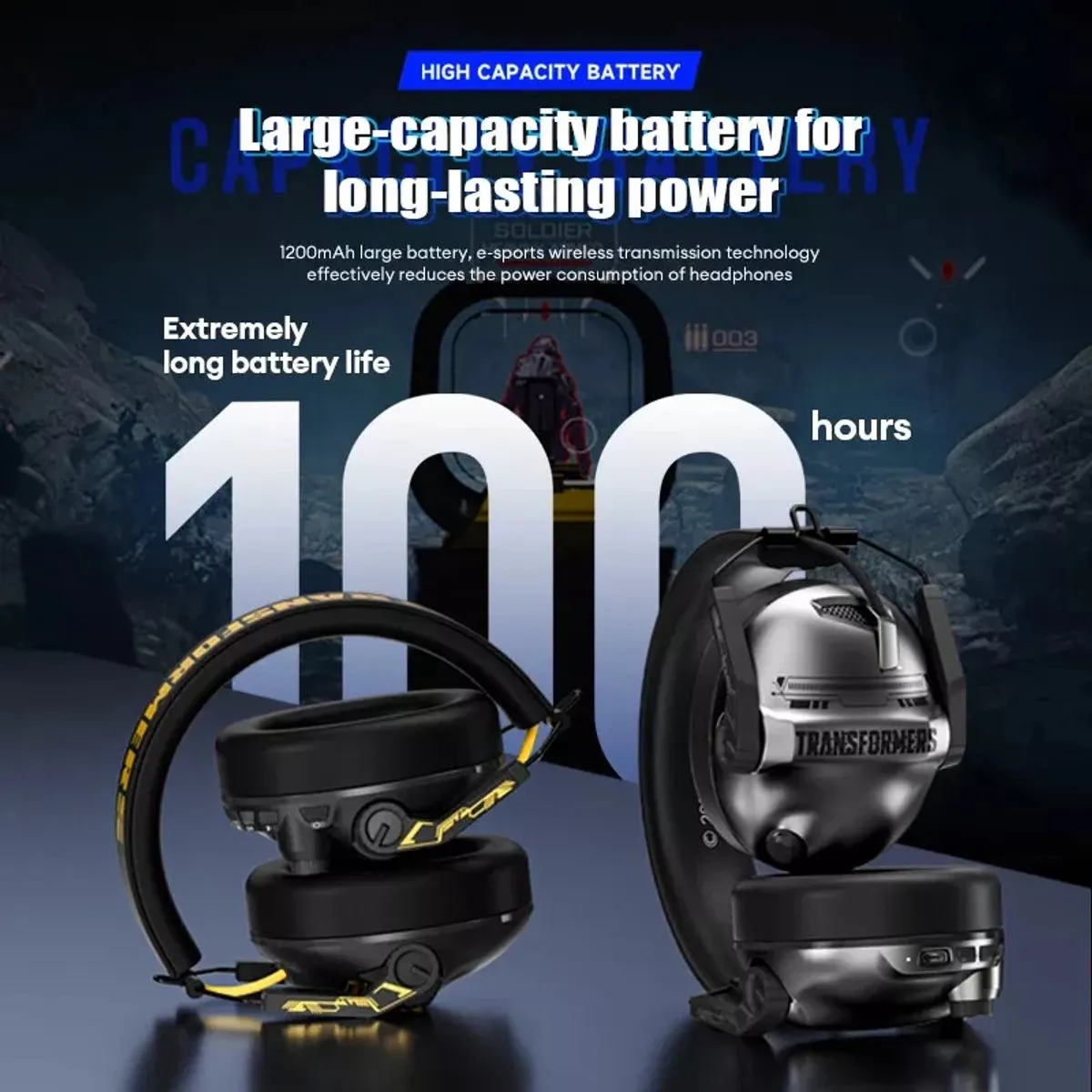 TRANSFORMERS TF-G03 BumbleBee Gaming Headset 7.1 Surround - Bluetooth 5.4 - 100 uur - 40mm Drivers