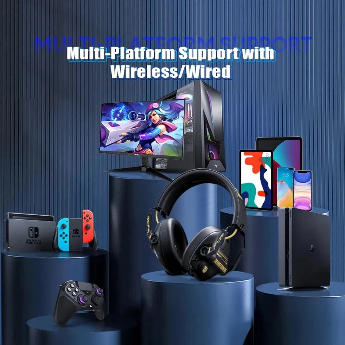 TRANSFORMERS TF-G03 BumbleBee Gaming Headset 7.1 Surround - Bluetooth 5.4 - 100 uur - 40mm Drivers