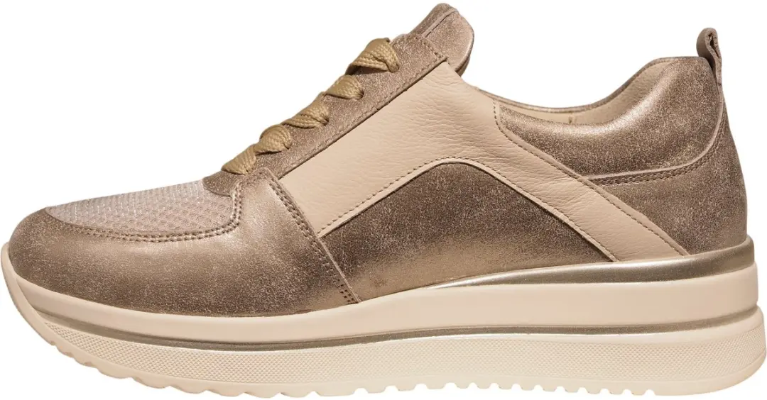 Wäldlaufer 669001 Dames Sneakers - Beige Leder - afbeelding 2 van 5
