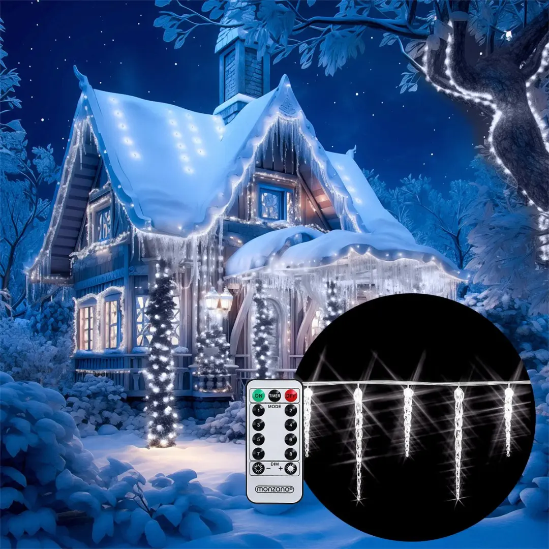 Monzana LED Kerstverlichting IJspegels 40 Stuks - Wit