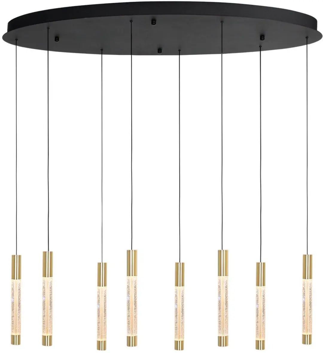 Hanglamp Alisio 4580ME hoogteinstelbaar luxe messing met handgeblazen glas