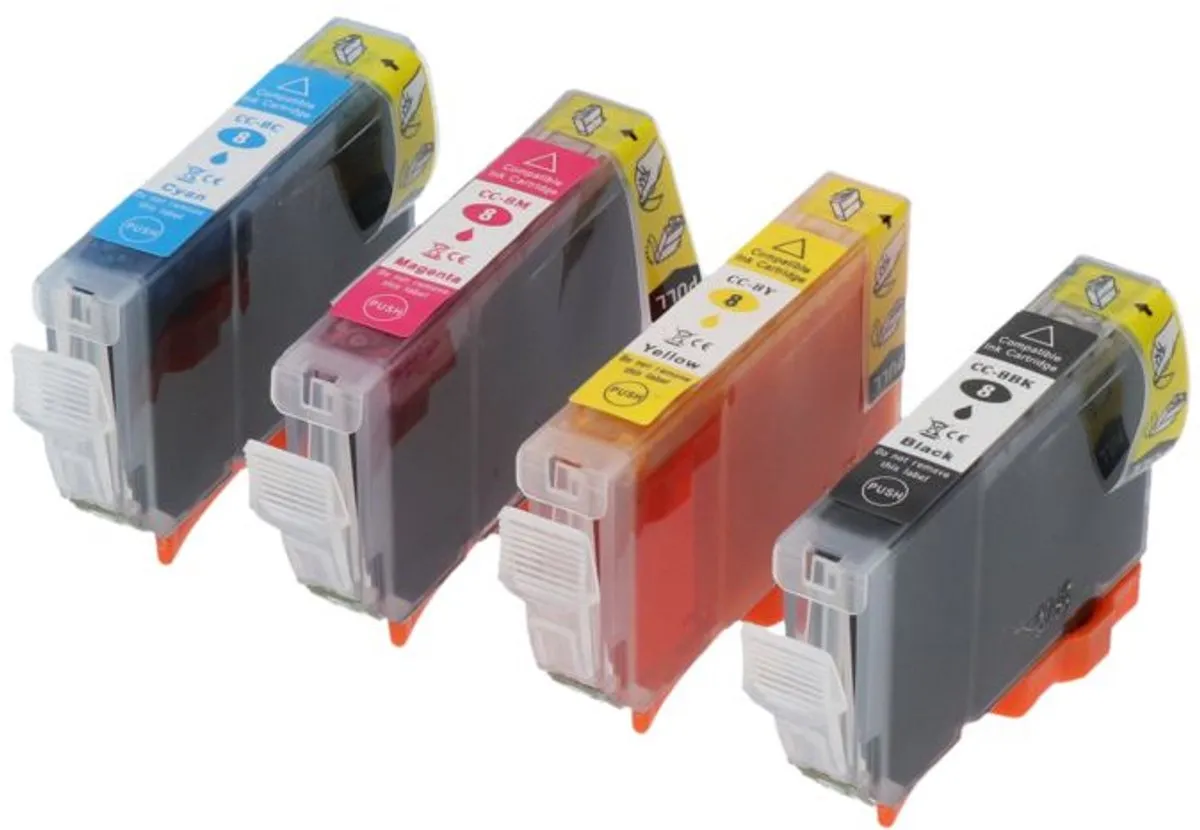 PrintAbout Canon CLI-8BK Inktcartridge 4-kleuren - 60ml