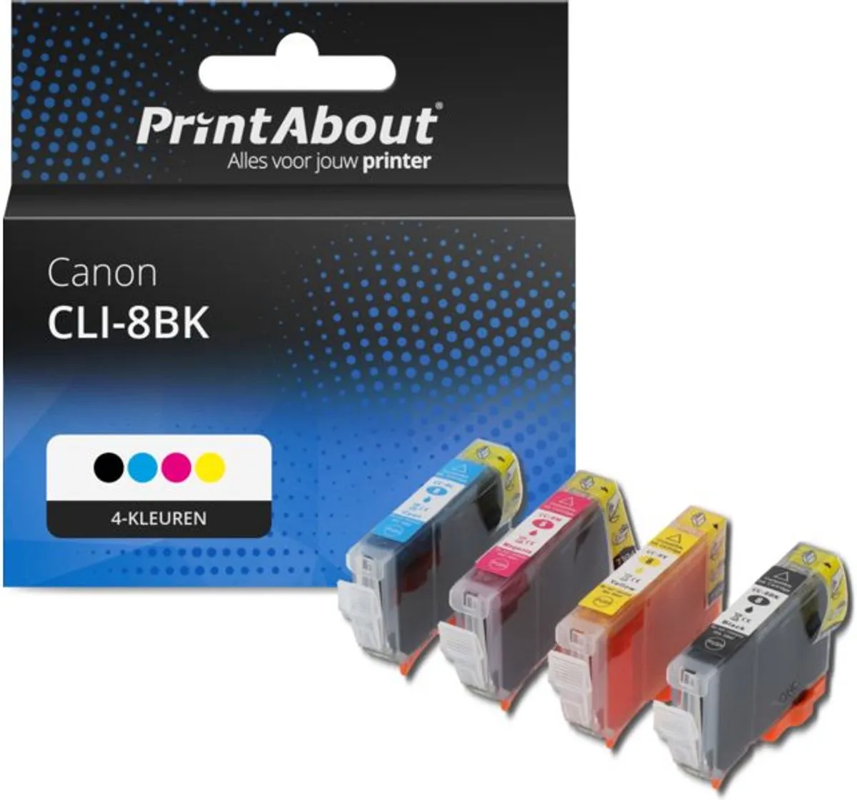 PrintAbout Canon CLI-8BK Inktcartridge 4-kleuren