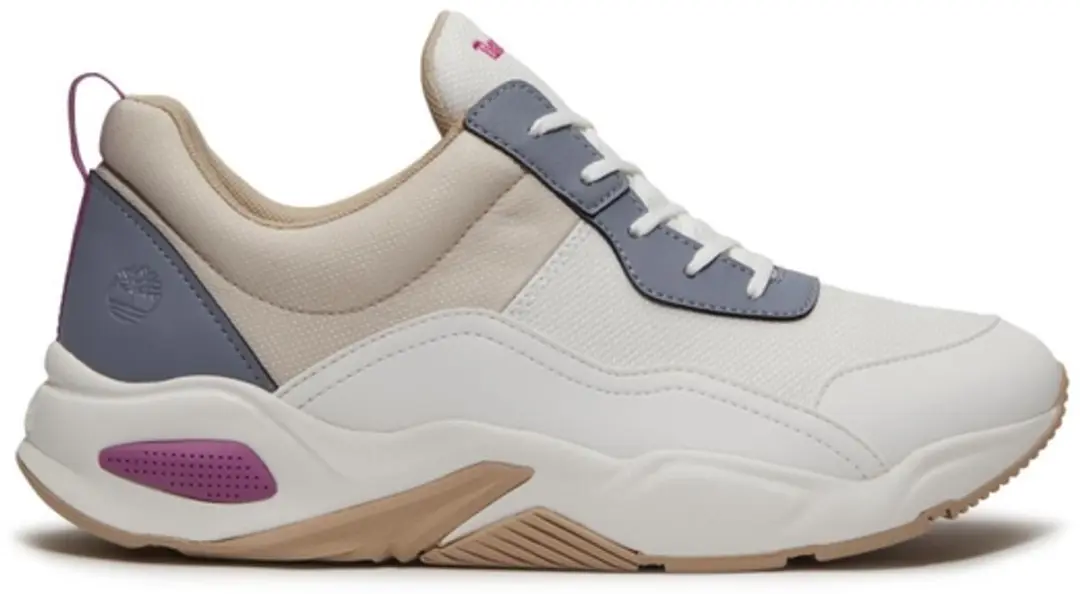 Timberland DELPHIVILLE LOW LACE UP SNEAKER WHITE WITH MEDIUM PURPLE Dames Sneake