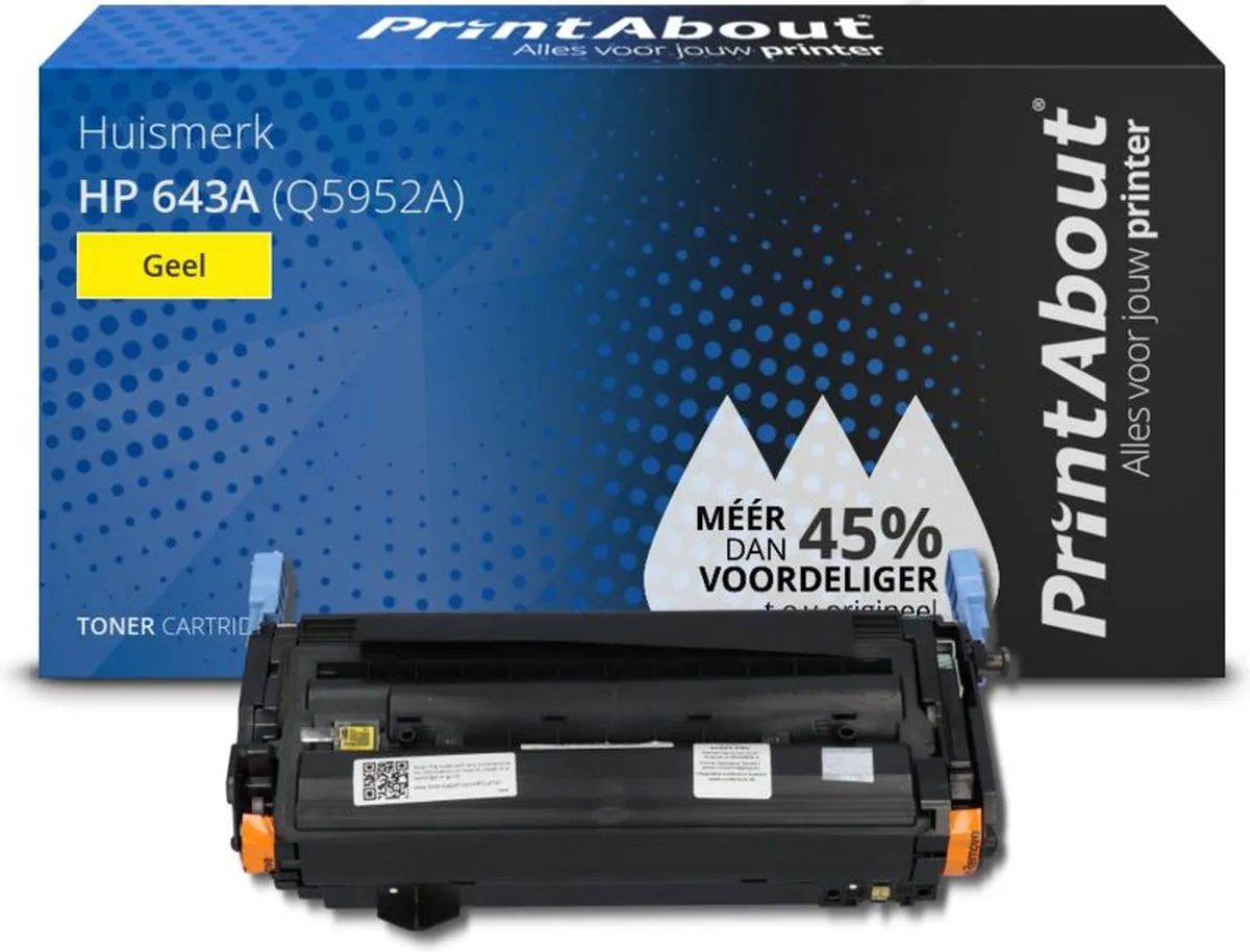 PrintAbout HP 643A Q5952A Toner Geel - 45.500 Pagina's