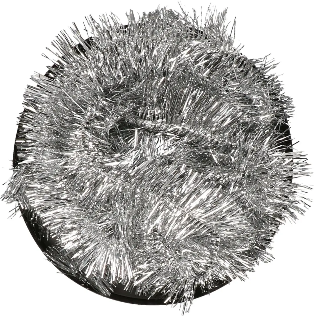 Decoris Lametta Guirlande 270cm - 4 Stuks - Zilver