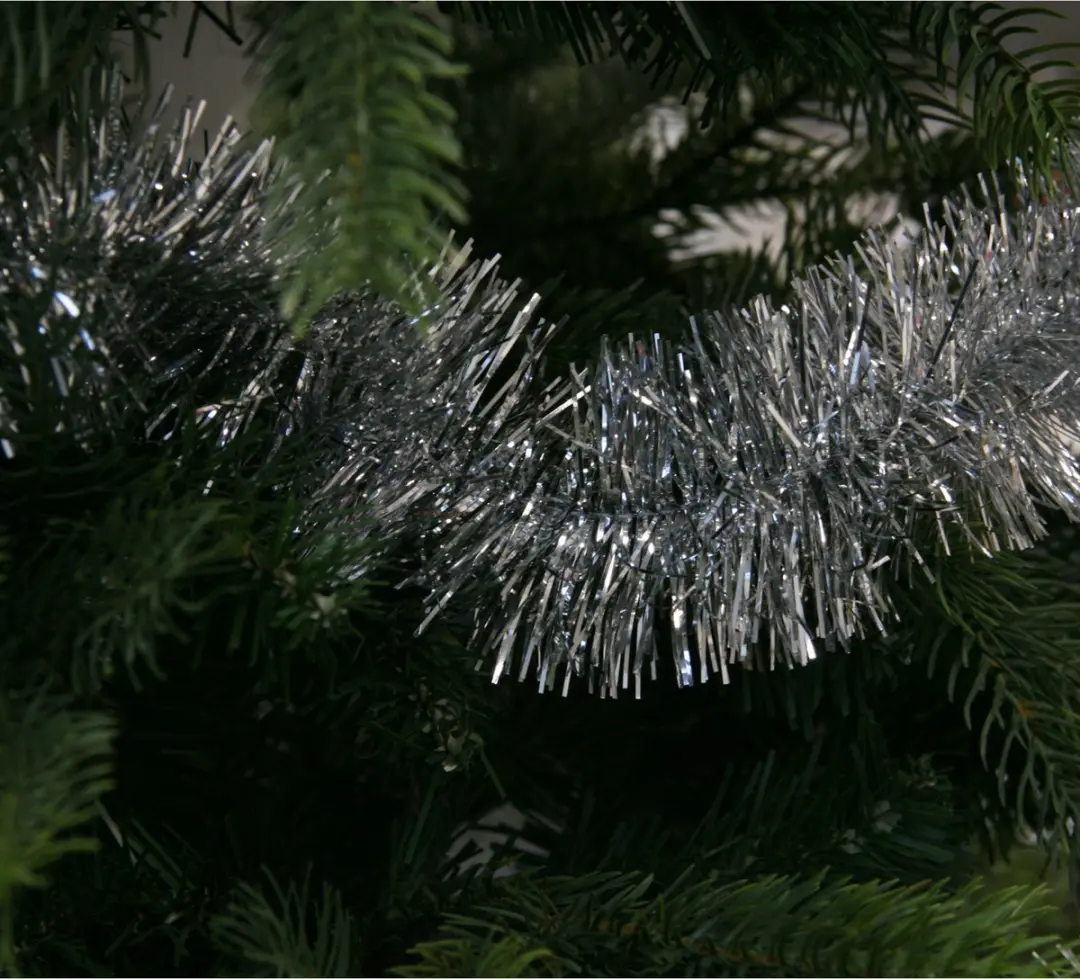 Decoris Lametta Guirlande 270cm - 4 Stuks - Zilver