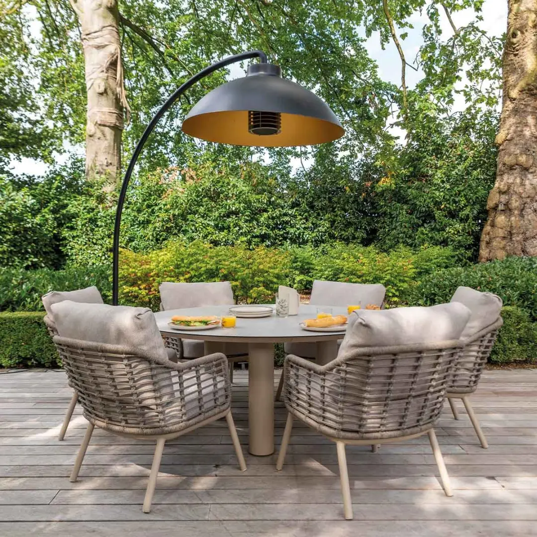 4 Seasons Outdoor Donato Low Diningtafel Ø160cm - BeigeGrijs - afbeelding 4 van 6