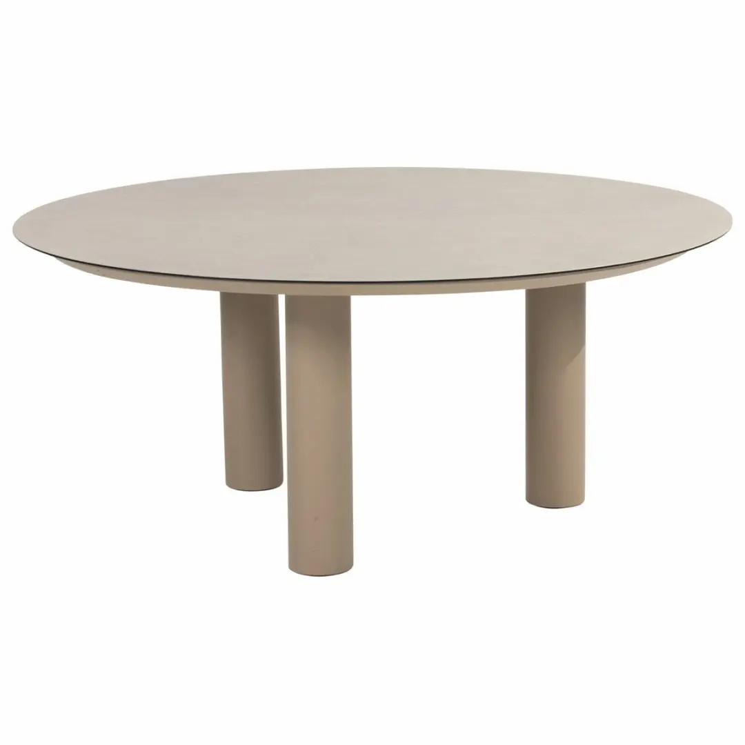 4 Seasons Outdoor Donato Low Diningtafel Ø160cm - BeigeGrijs - afbeelding 2 van 6