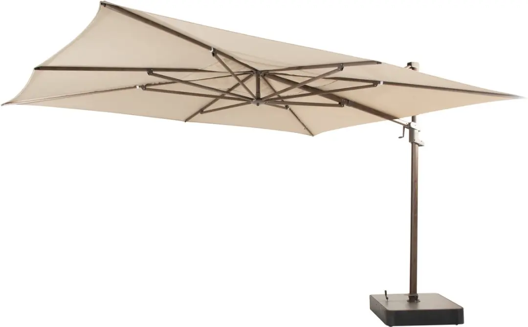 4 Seasons Outdoor Finca Zweefparasol 400x300cm - Bruin - afbeelding 2 van 4