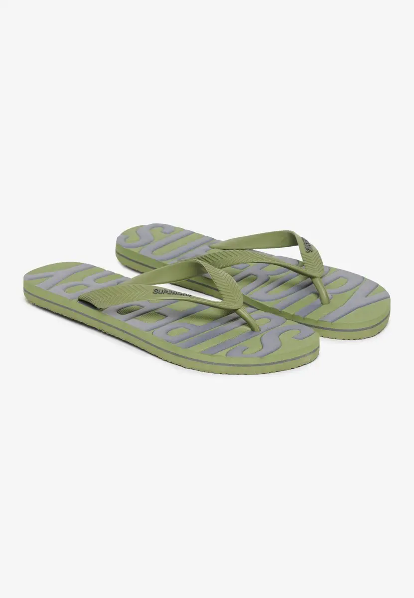 Superdry Vintage Vegan Slippers - Olive Khaki - EU 44-45