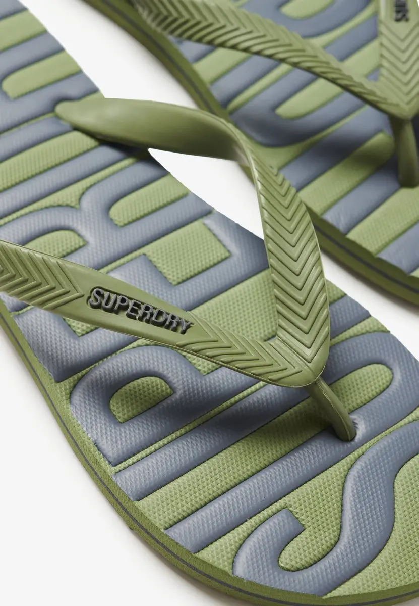 Superdry Vintage Vegan Slippers - Olive Khaki - EU 44-45