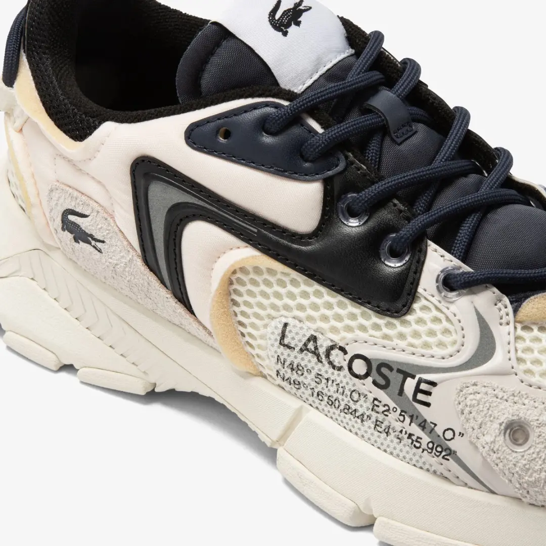 Lacoste L003 Neo Heren Sneakers - Gebroken Wit/Zwart - Maat 40 - afbeelding 5 van 6