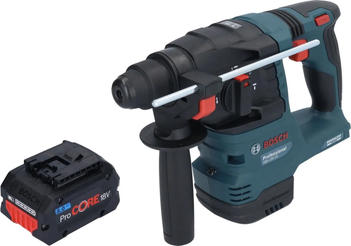 Bosch Professional GBH 18V-22 Boorhamer - 1,9 J SDS Plus - 1x 8,0 Ah Accu