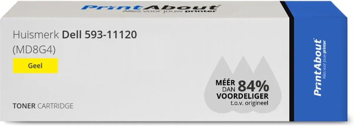 PrintAbout 593-11120-PA Toner Geel - 10.000 pagina's