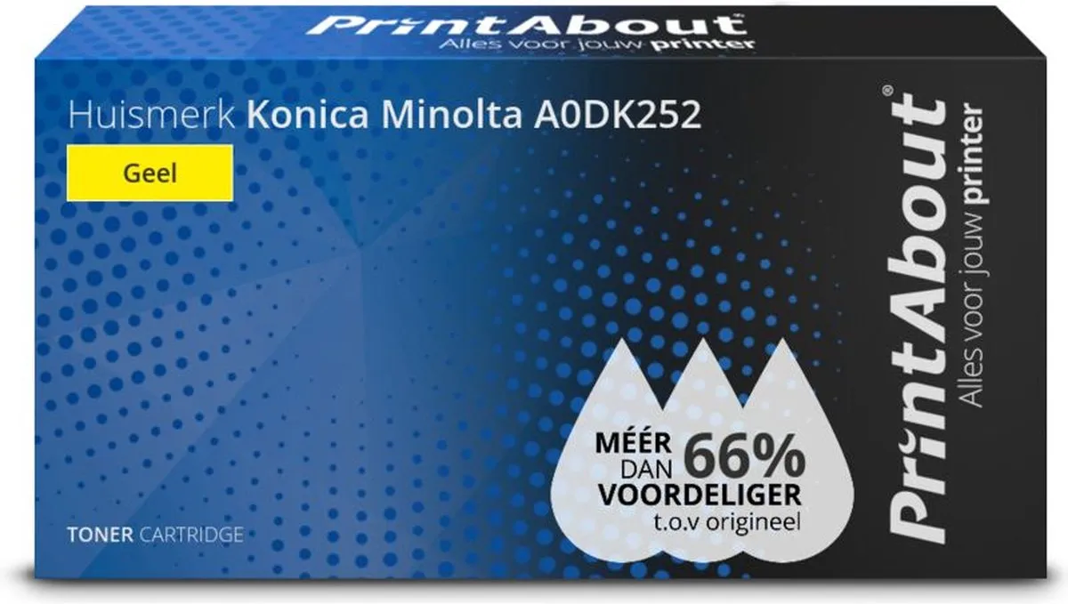 PrintAbout A0DK252-PA Toner Geel - 8.750 Afdrukken