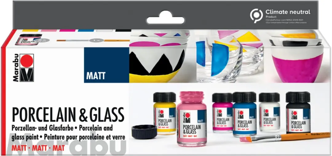 Marabu Porselein & Glas Mat Starterset