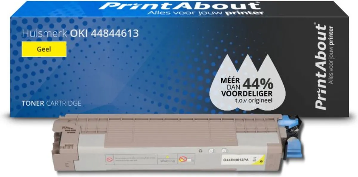 PrintAbout OKI 44844613 Toner Geel - 8.000 Pagina's