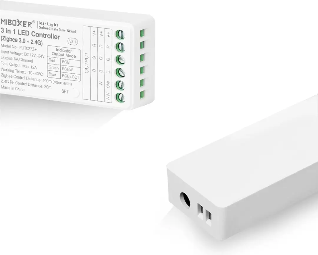 Mi-Light Mi-Boxer FUT037Z+ 3-in-1 LED Controller - RGB/RGBW/CCT - Zigbee 2.4GHz - Wit
