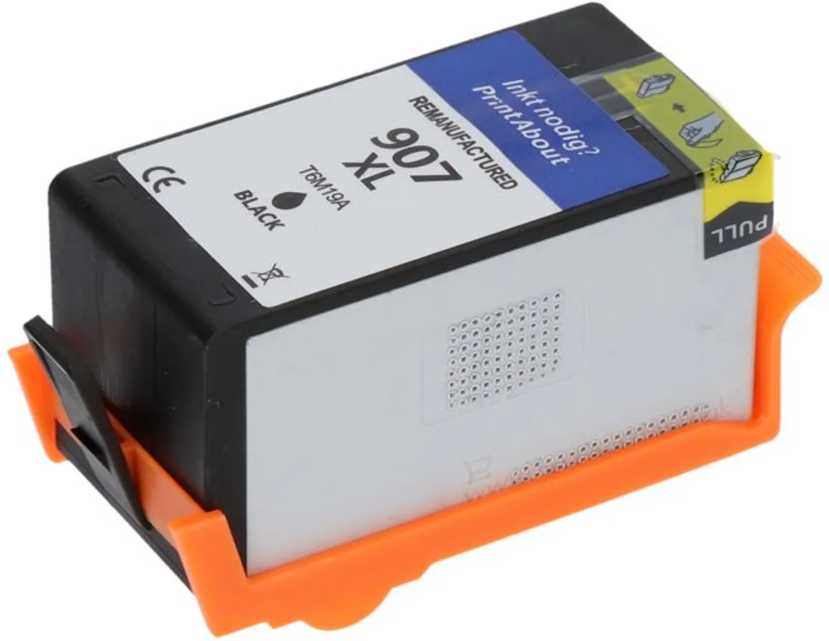 PrintAbout Inktcartridge 907XL T6M19AE - Zwart - 1800 pagina's